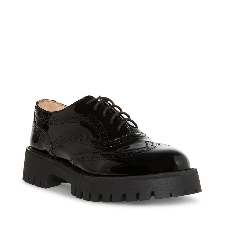 Zapatos Plataforma Steve Madden Lance Charol Mujer Negras | ES LN9S48